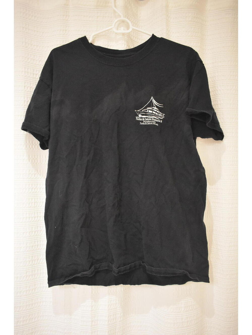 David Dunleavy Black Cotton Graphic T-Shirt Size Large